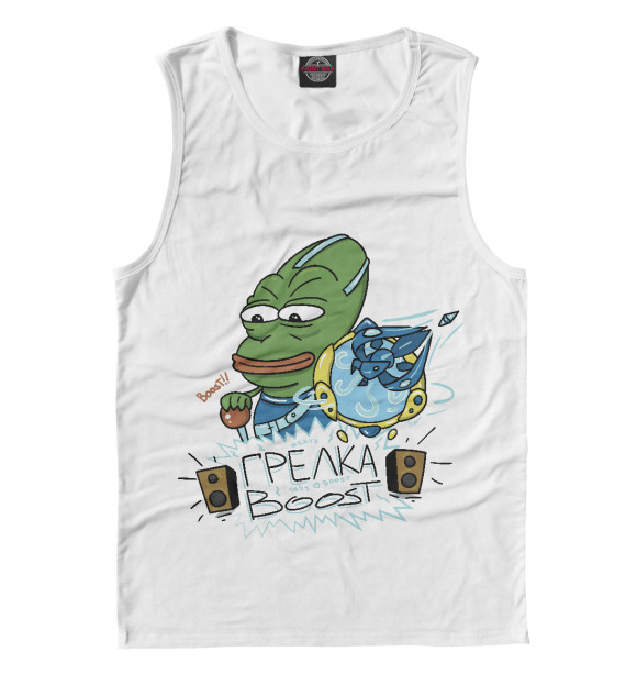 Майка для мальчика с изображением Грелка БУСТ! экстра цвета Белый