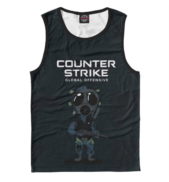 Мужская майка с изображением Counter-Strike цвета Белый