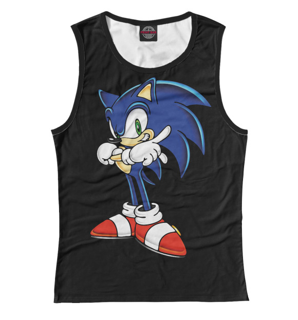 Майка для девочки с изображением Sonic цвета Белый
