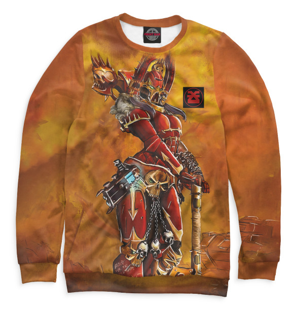 Мужской свитшот с изображением Кхорнитка цвета Белый