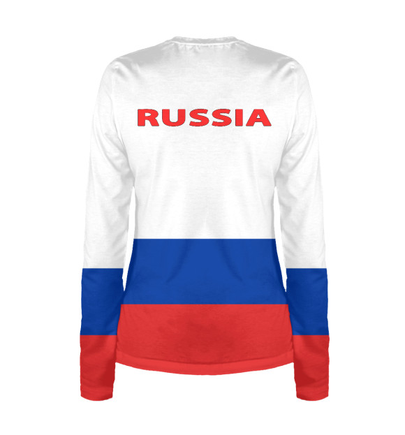 Женский лонгслив с изображением Из России с Любовью! цвета Белый