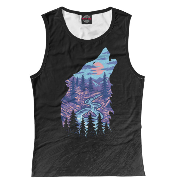 Майка для девочки с изображением Grand Teton Reminder  Wolf цвета Белый