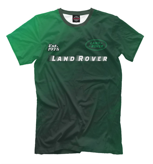 Мужская футболка с изображением Ленд Ровер | Land Rover цвета Белый