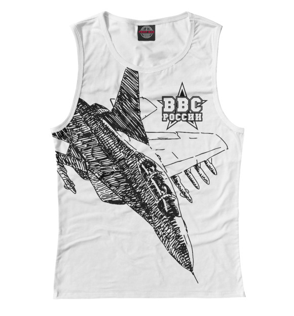 Майка для девочки с изображением Военно Воздушные Силы цвета Белый