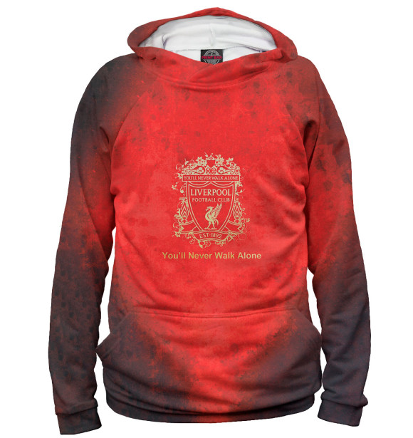 Мужское худи с изображением Liverpool цвета Белый