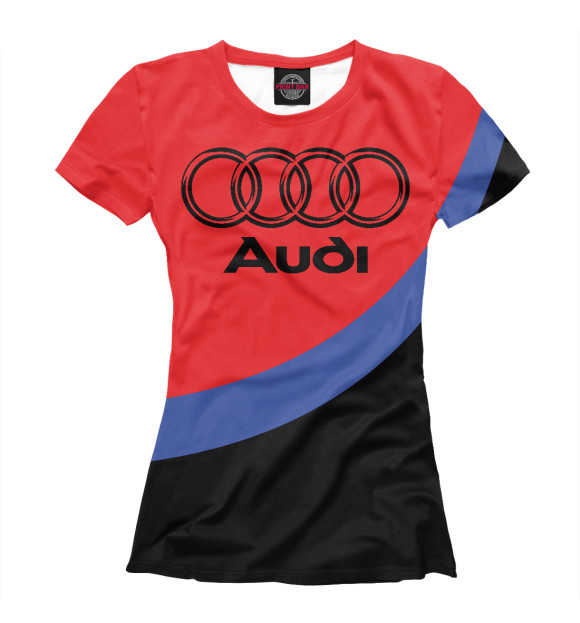 Футболка для девочек с изображением Audi цвета Белый