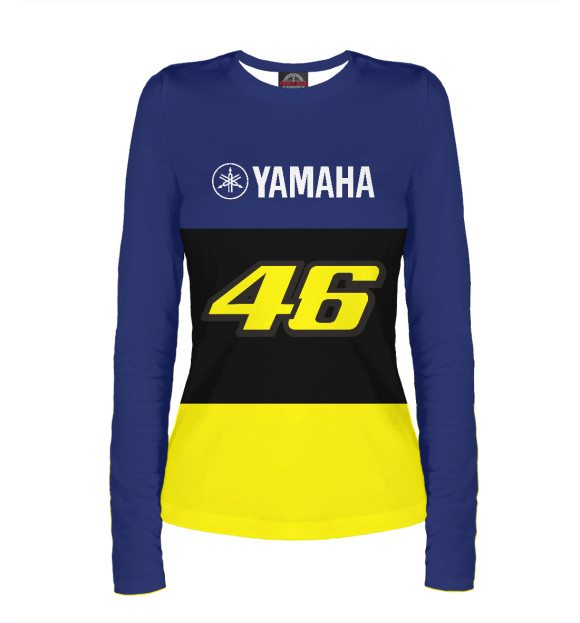 Женский лонгслив с изображением Yamaha VR46 цвета Белый