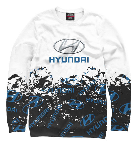 Свитшот для девочек с изображением Hyundai цвета Белый
