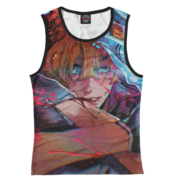 Майка для девочки с изображением Genshin Impact Тарталья цвета Белый