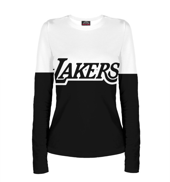 Женский лонгслив с изображением Los Angeles Lakers цвета Белый