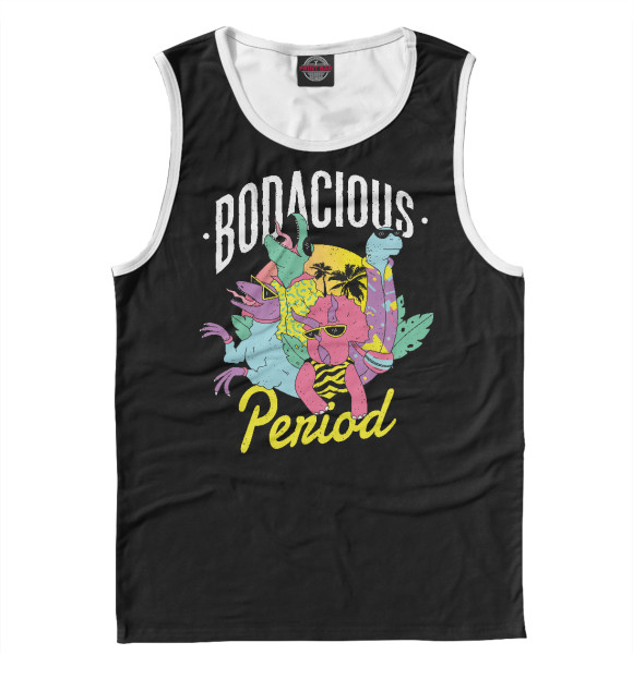 Майка для мальчика с притом Bodacious period цвета Белый Майка для мальчика с изображением Bodacious period цвета Белый