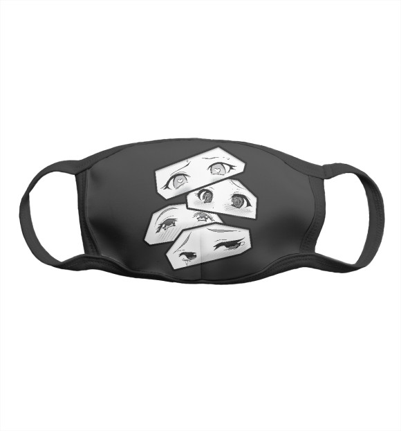 Маска тканевая с притом Ahegao Eyes цвета Белый Маска тканевая с изображением Ahegao Eyes цвета Белый