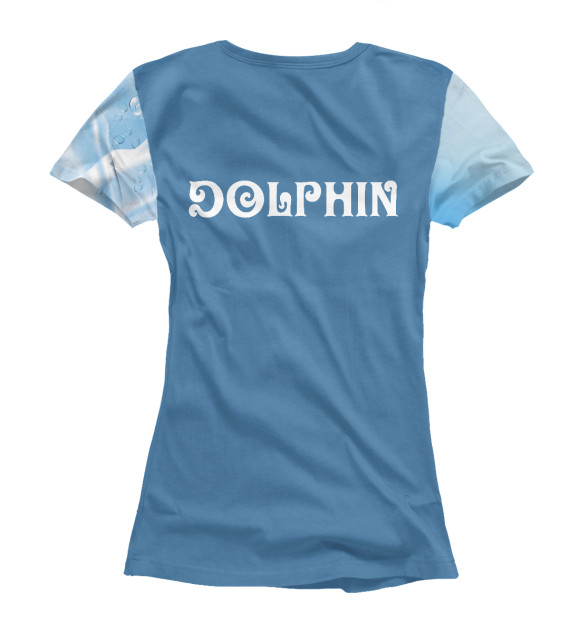 Женская футболка с изображением Dolphin цвета Белый