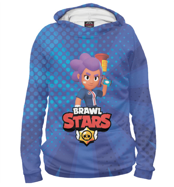 Женское худи с изображением Brawl Stars цвета Белый