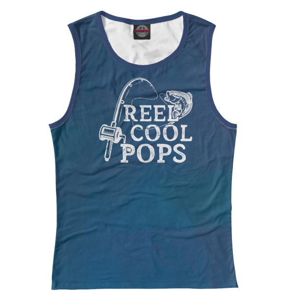 Майка для девочки с изображением Reel Cool Pops Fish цвета Белый