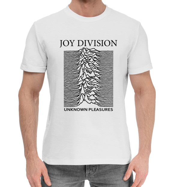 Мужская хлопковая футболка с изображением Joy Division цвета Белый
