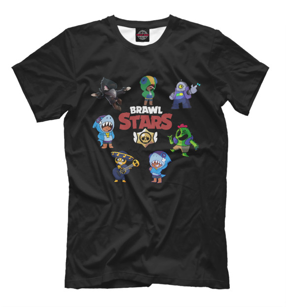 Мужская футболка с изображением Brawl Stars цвета Белый