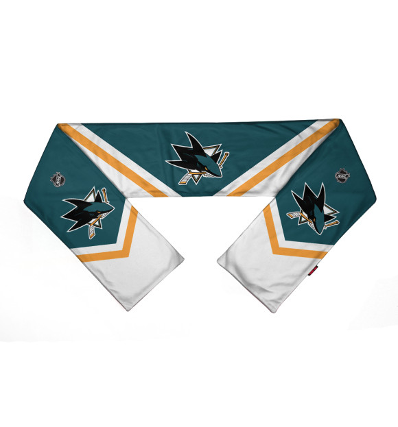 Шарф с изображением San Jose Sharks цвета Белый