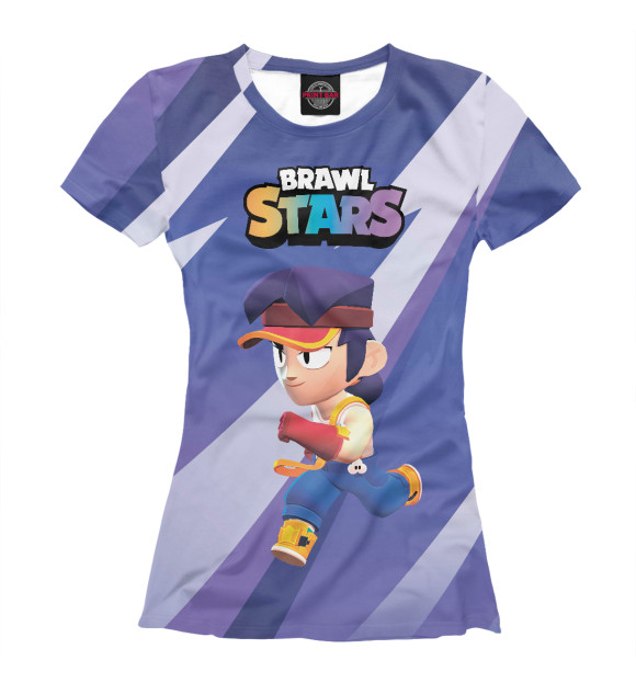 Футболка для девочек с изображением FANG BRAWL STARS цвета Белый