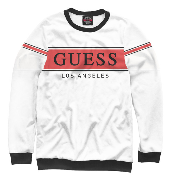 Мужской свитшот с изображением GUESS цвета Белый