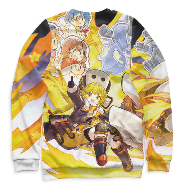 Мужской свитшот с изображением Хук цвета Белый