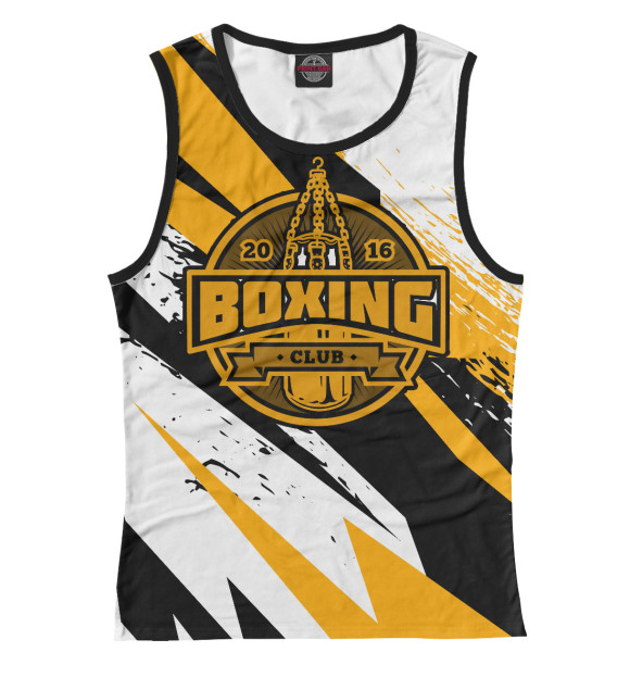Женская майка с изображением Boxing Club цвета Белый