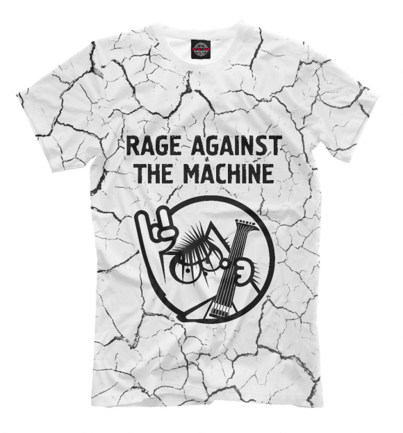 Мужская футболка с изображением Rage Against The Machine / Кот цвета Белый