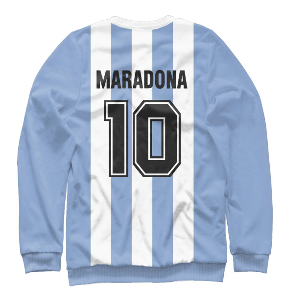Мужской свитшот с изображением Maradona цвета Белый