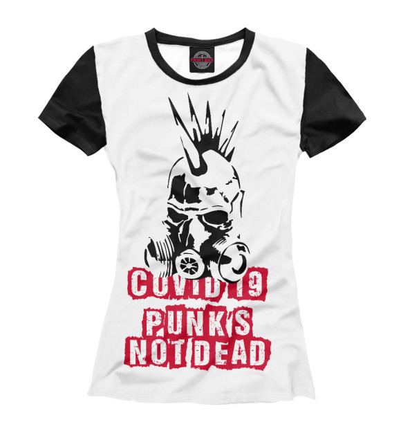 Футболка для девочек с изображением Punk's not dead цвета Белый