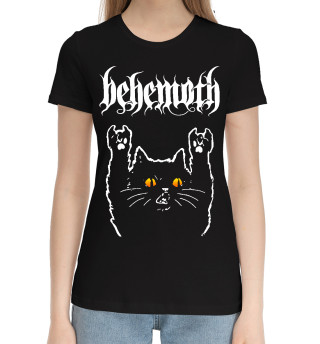 Хлопковая футболка для девочек Behemoth Rock Cat