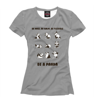 Женская футболка Панда Йогинь