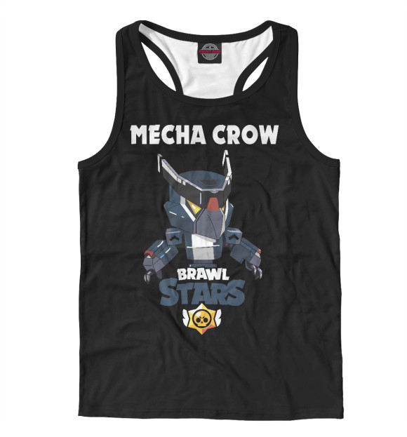 Мужская майка-борцовка с изображением Brawl Stars CROW цвета Белый