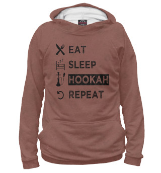 Женское худи Eat Sleep Hookah Repeat