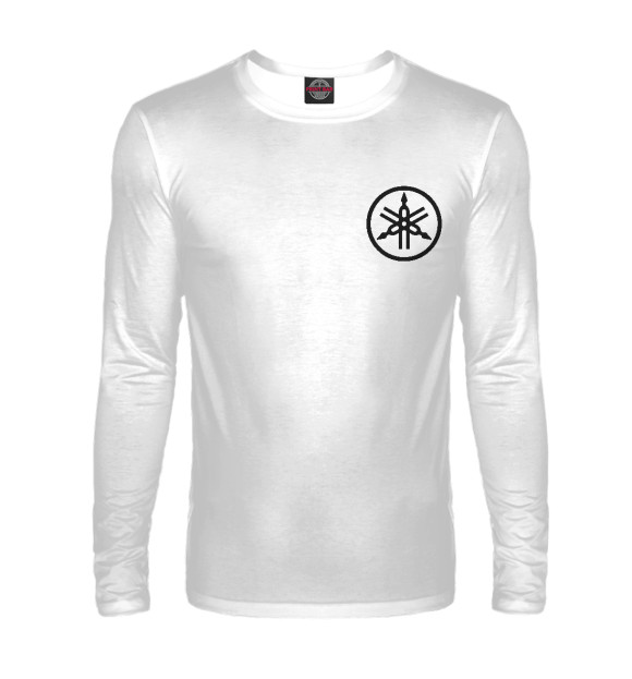 Мужской лонгслив с изображением Yamaha цвета Белый