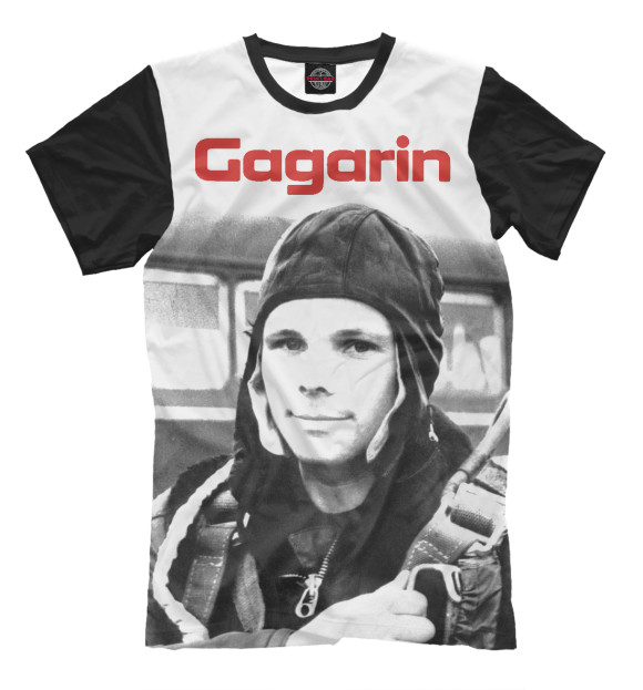 Футболка для мальчиков с изображением Юрий Алексеевич Ггарин цвета Белый