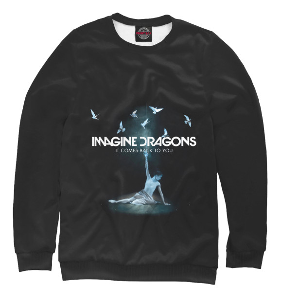 Свитшот для девочек с изображением Imagine Dragons цвета Белый