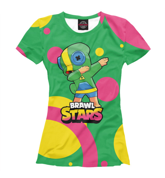 Футболка для девочек с изображением Leon Dab цвета Белый