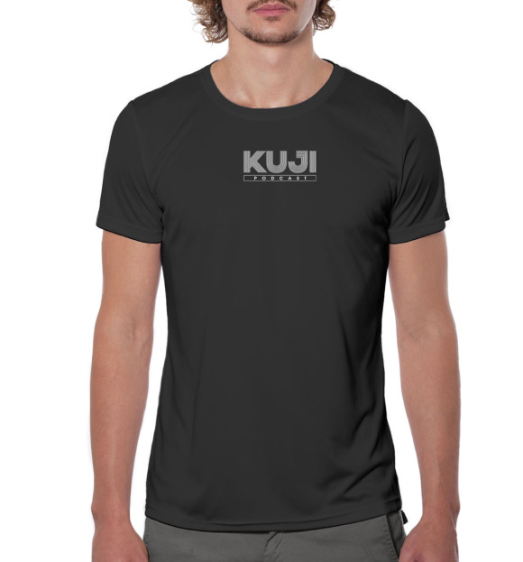 Мужская футболка с изображением KuJi Podcast цвета Белый