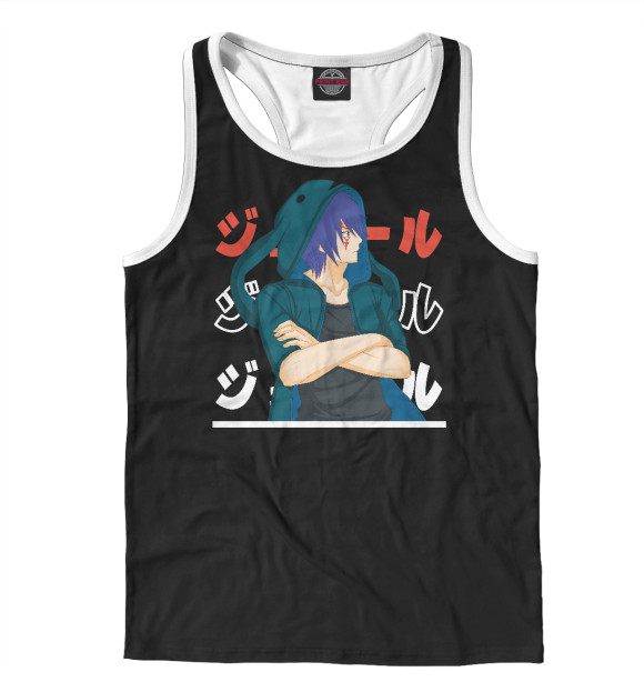 Мужская майка-борцовка с изображением Fairy Tail. Жерар цвета Белый