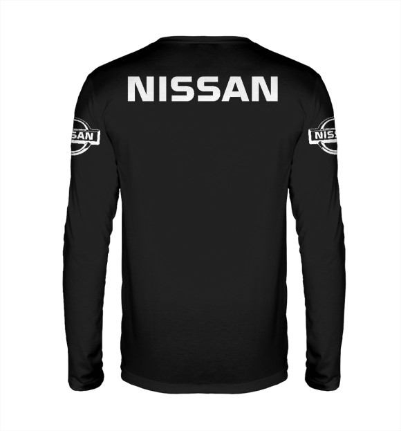 Мужской лонгслив с изображением Nissan цвета Белый