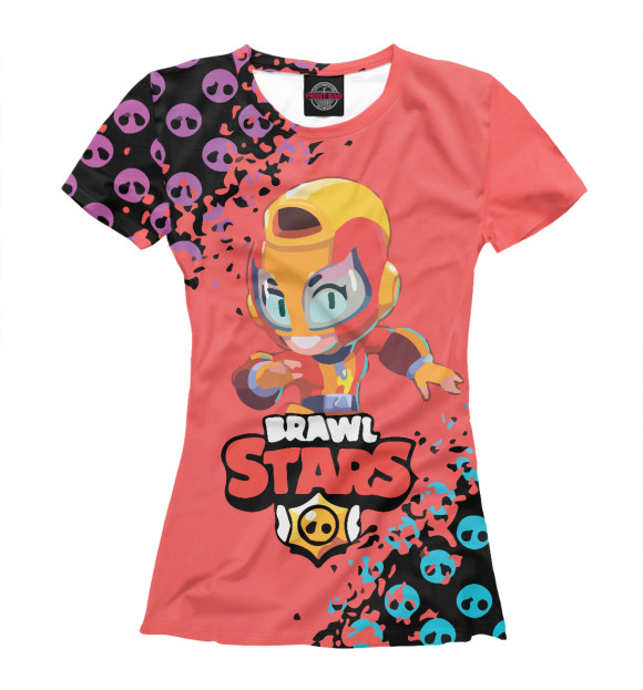 Женская футболка с изображением Brawl Stars цвета Белый