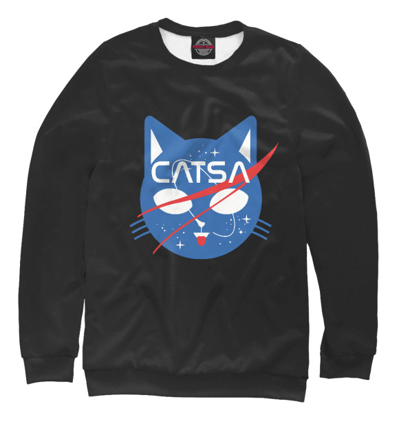 Свитшот для девочек с изображением Catsa цвета Белый