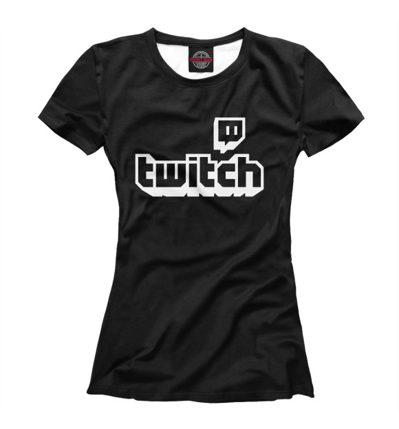 Женская футболка с изображением Twitch цвета Белый