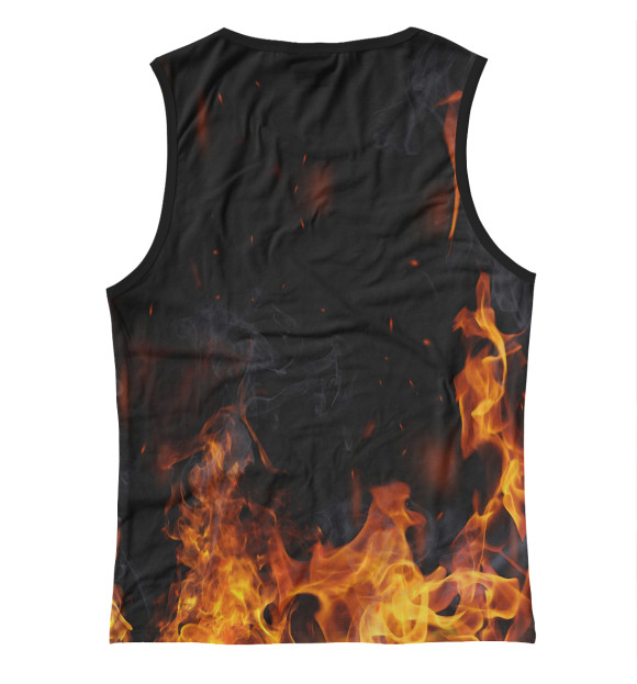 Женская майка с изображением Огонь цвета Белый