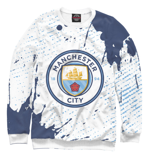 Женский свитшот с изображением Manchester City цвета Белый