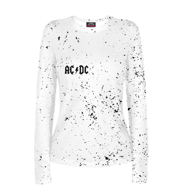 Женский лонгслив с изображением AC/DC цвета Белый