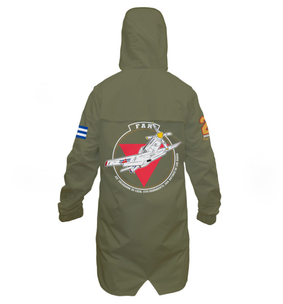 Дождевик с притом FAR (Cuban Air Forces) цвета Белый Дождевик с изображением FAR (Cuban Air Forces) цвета Белый