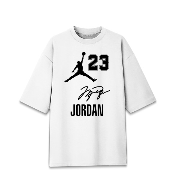 Мужская футболка оверсайз с изображением Michael Jordan цвета Белый