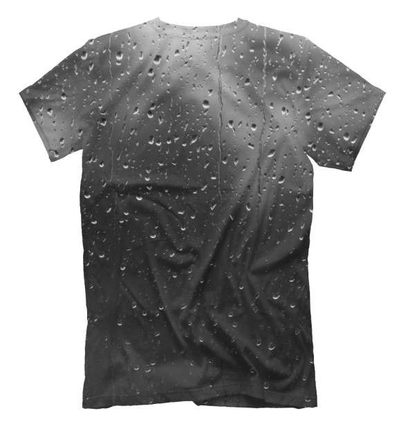 Мужская футболка с изображением Дождь цвета Белый