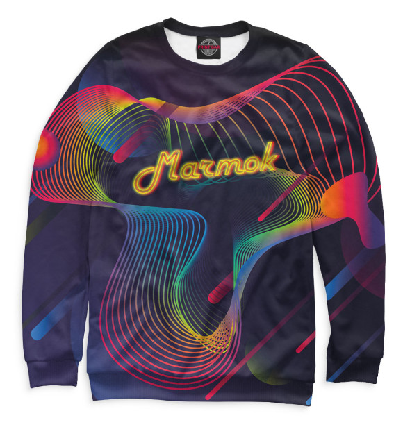 Мужской свитшот с изображением Marmok цвета Белый